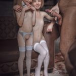 dad uncle jerks off in front of his little daughters and cum on their faces 3d porn xxx