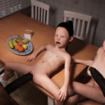 Mom's lover fucks her daughter in the eyes of mom in the kitchen 3d porn xxx