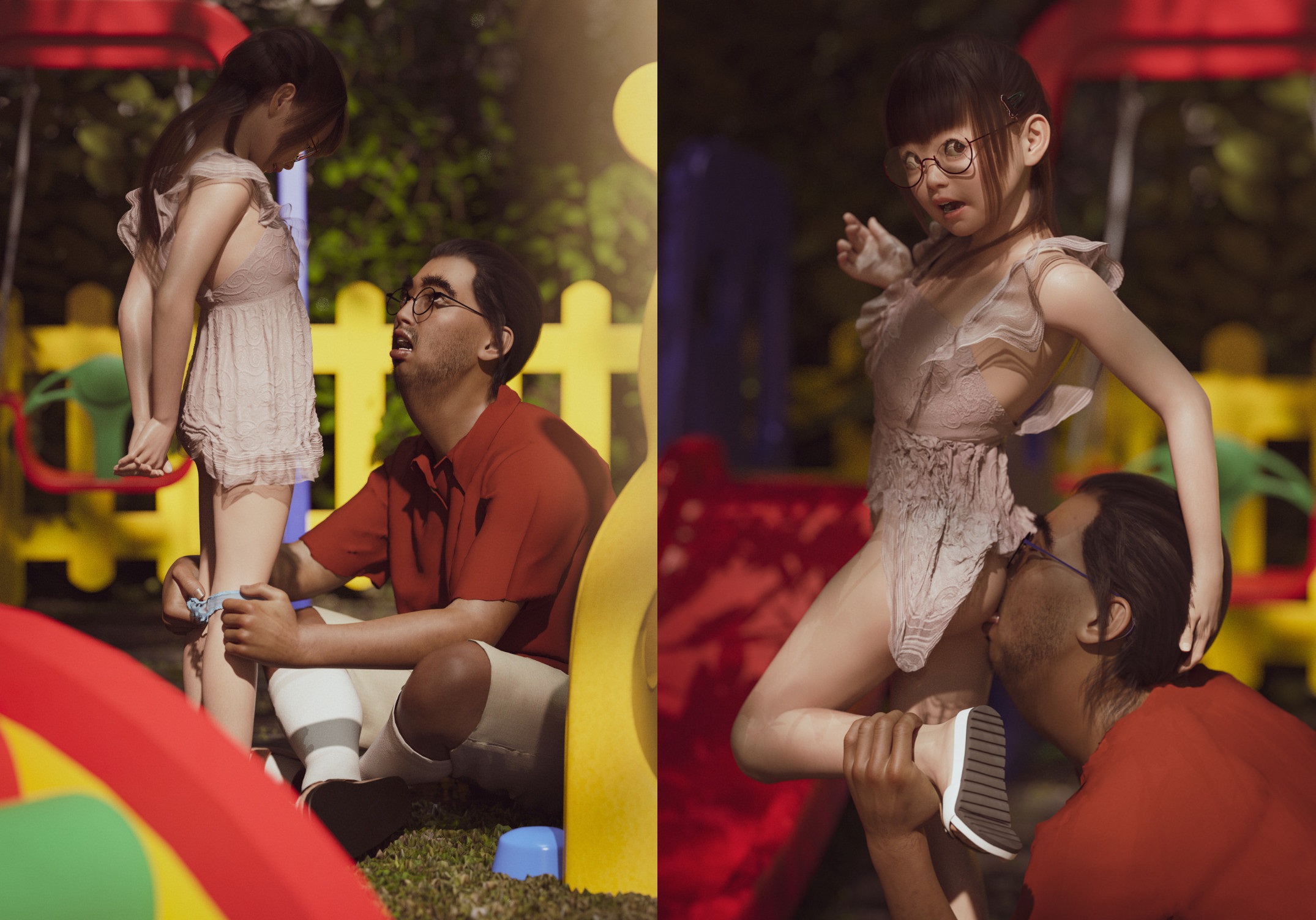 man fucks asian loli on the playground licking pussy 3d porn xxx