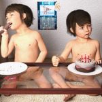 Naked Twin Sisters Suck Dad's Cock 3d