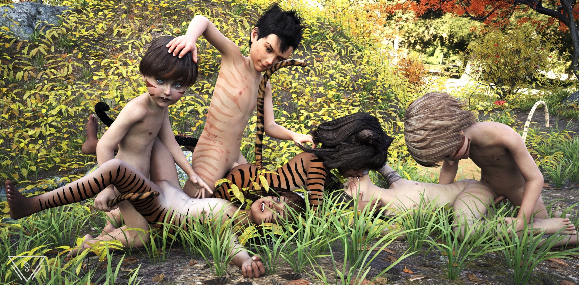 shotaloli orgy in the woods 3d