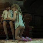 schoolgirl jerks off a classmate's dick and a little boy cums 3d