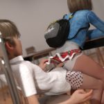 classmates fuck in the classroom during the lesson 3d