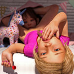 little girl licks girlfriend's pussy 3d