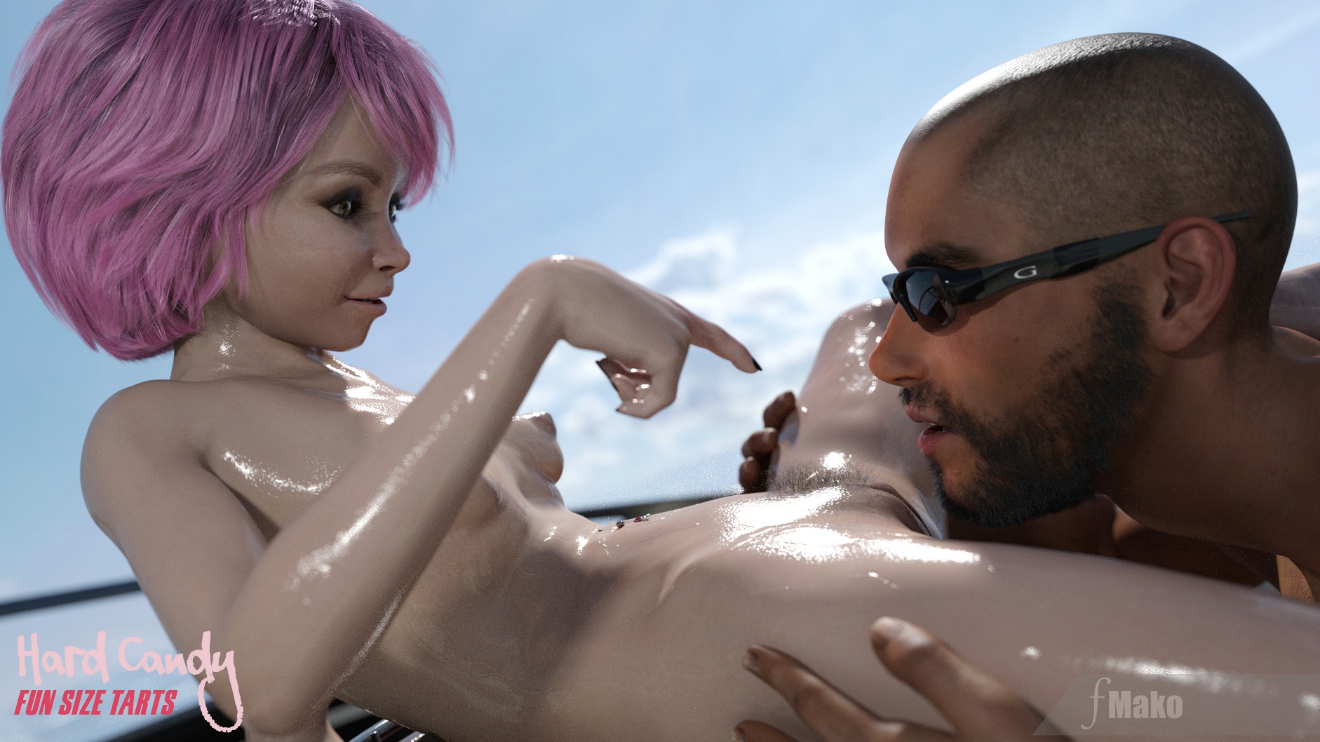 guy licks hairy pussy loli nudist in the sea 3d