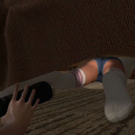 sister is stuck under the bed and brother is masturbating her pussy 3d shotacon-lolicon video
